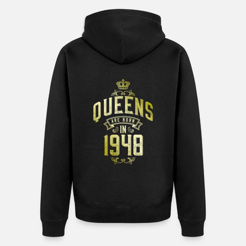 Reines nées en 1948 - Veste à capuche bio Premium Unisexe - noir