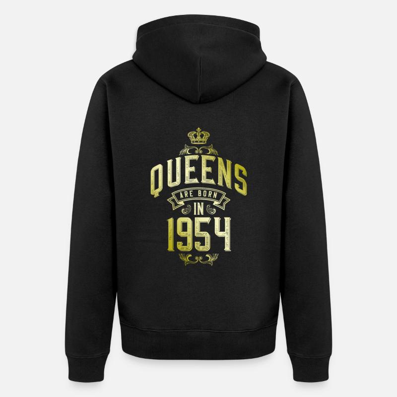 Reines nées en 1954 - Veste à capuche bio Premium Unisexe - noir