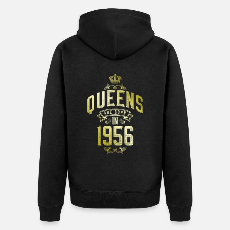 Reines nées en 1956 - Veste à capuche bio Premium Unisexe - noir