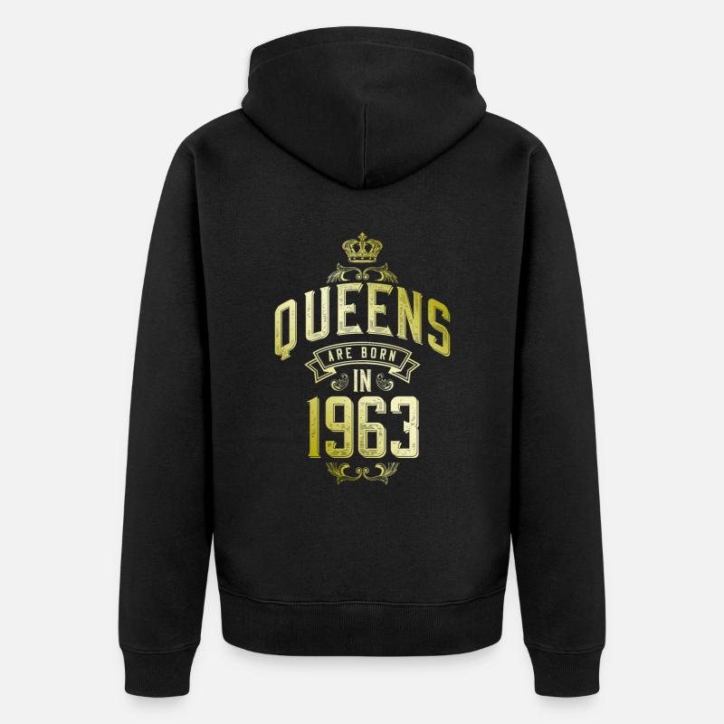 Reines nées en 1963 - Veste à capuche bio Premium Unisexe - noir