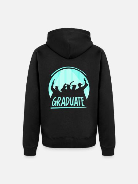 Graduate Graduate Graduate Festival - Unisex Premium Organic Zip Hoodie - black