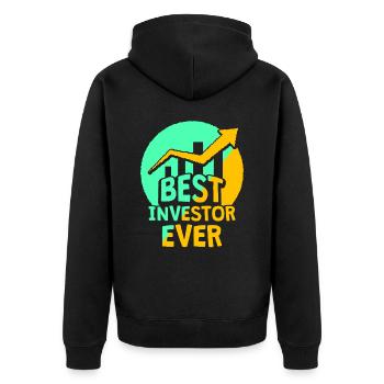 Meilleur investisseur jamais investi Investisseurs - Veste à capuche bio Premium Unisexe - noir - Dos - Nico (187cm)