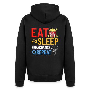 Breakdance Musique Breaking BBoy Bgirl - Veste à capuche bio Premium Unisexe - noir - Dos - Nico (187cm)