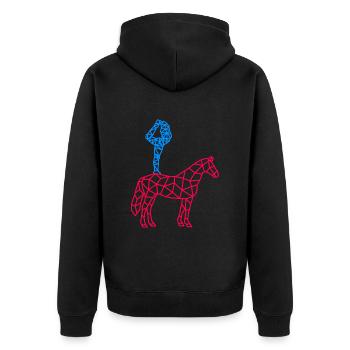voltige cavalier sauteur - Veste à capuche bio Premium Unisexe - noir - Dos - Nico (187cm)