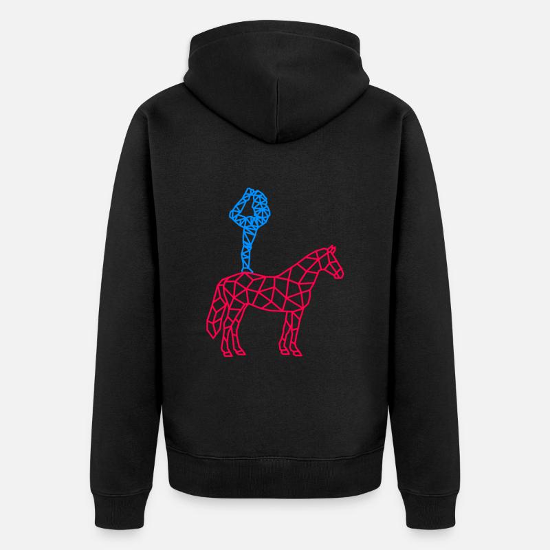 voltige cavalier sauteur - Veste à capuche bio Premium Unisexe - noir