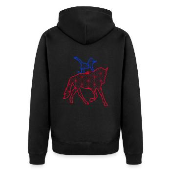 voltige cavalier sauteur - Veste à capuche bio Premium Unisexe - noir - Dos - Nico (187cm)