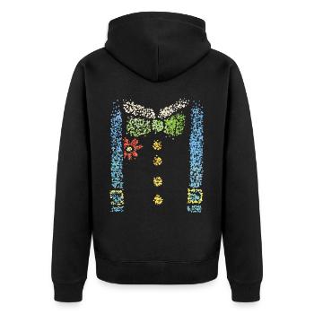Costume Remplacement Carnaval Clown Clique Carnaval Jeck - Veste à capuche bio Premium Unisexe - noir - Dos - Nico (187cm)