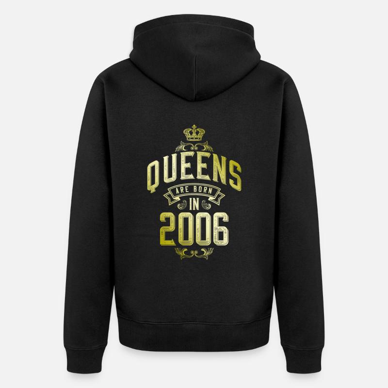 Queens nés en 2006 - Veste à capuche bio Premium Unisexe - noir