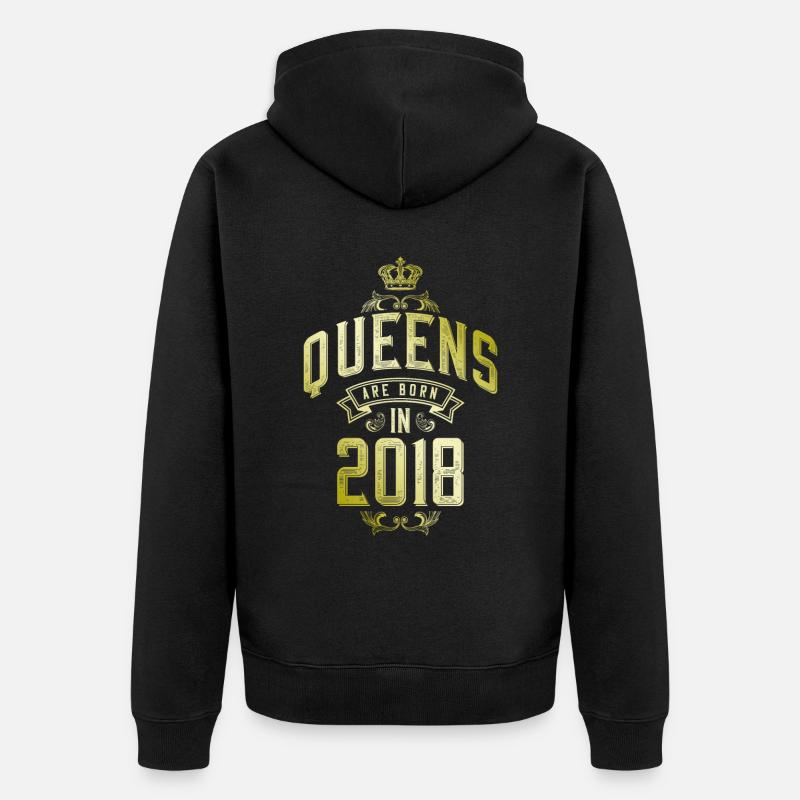 Reines nées en 2018 - Veste à capuche bio Premium Unisexe - noir
