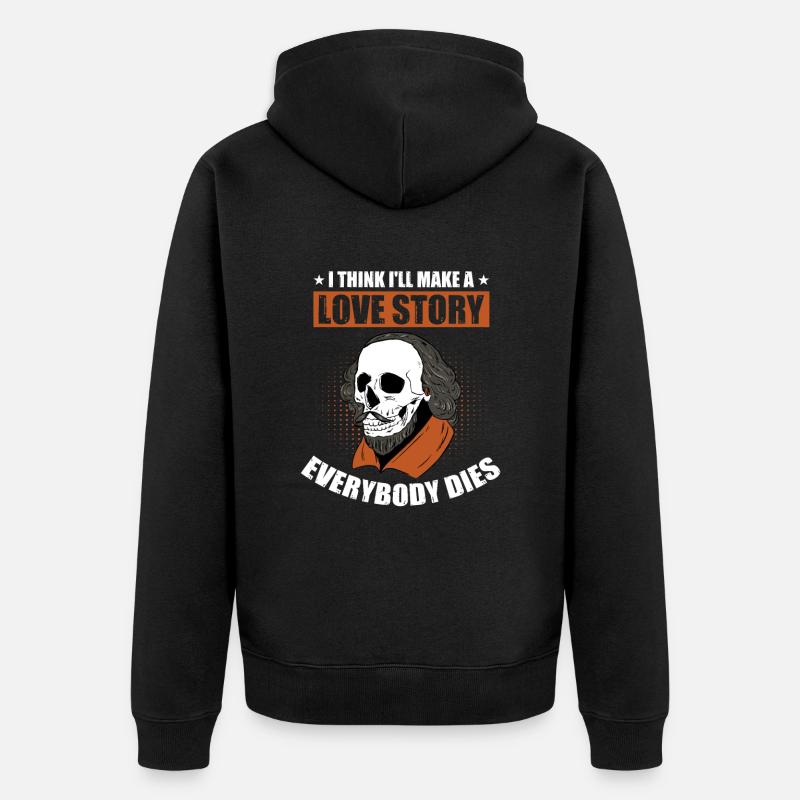 William Shakespeare - Veste à capuche bio Premium Unisexe - noir