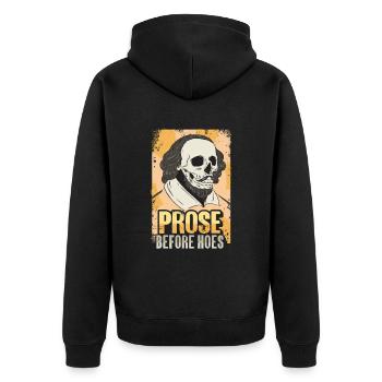 Littérature de Shakespeare - Veste à capuche bio Premium Unisexe - noir - Dos - Nico (187cm)
