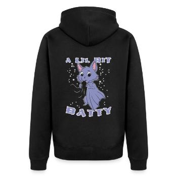 Chauve-souris mignonne Halloween - Veste à capuche bio Premium Unisexe - noir - Dos - Nico (187cm)