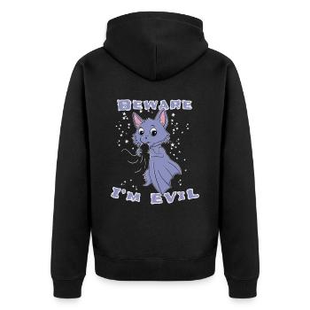 Chauve-souris mignonne Halloween - Veste à capuche bio Premium Unisexe - noir - Dos - Nico (187cm)
