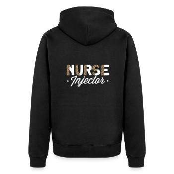 Botox - Unisex Premium Bio Zip Hoodie - Schwarz - Hinten - Nico (187cm)
