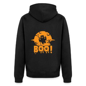 Effrayant halloween citrouille sorcières fantômes zombies - Veste à capuche bio Premium Unisexe - noir - Dos - Nico (187cm)