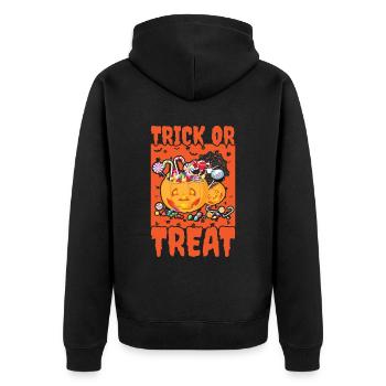 Effrayant halloween citrouille sorcières fantômes zombies - Veste à capuche bio Premium Unisexe - noir - Dos - Nico (187cm)