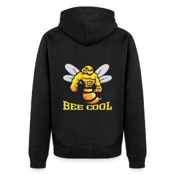 Bees honey bee beekeeper beekeeper gift - Unisex Premium Organic Zip Hoodie - black - Back - Nico (187cm)