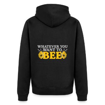 Bees honey bee beekeeper beekeeper gift - Unisex Premium Organic Zip Hoodie - black - Back - Nico (187cm)
