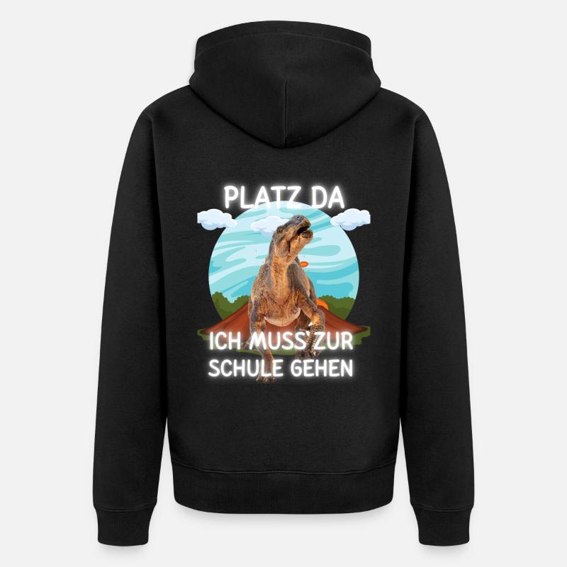École des dinos - Veste à capuche bio Premium Unisexe - noir