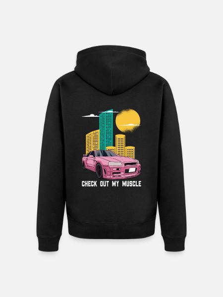 Sportwagen Auto Automobil - Unisex Premium Bio Zip Hoodie - Schwarz