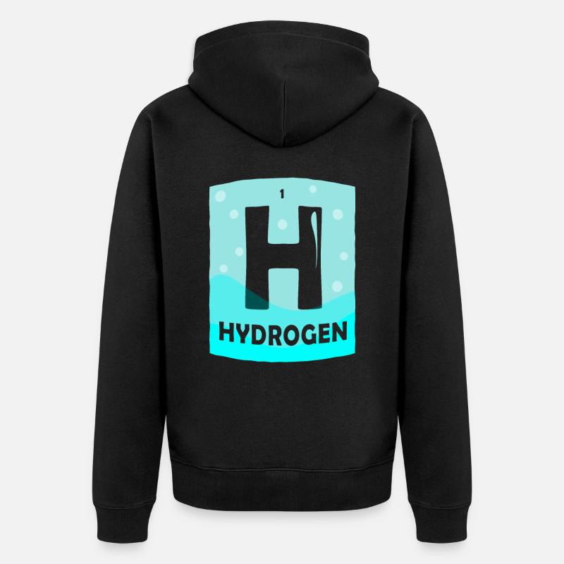 Hydrogène Énergie Hydrogène Élément - Veste à capuche bio Premium Unisexe - noir