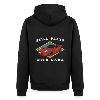 Sports Car Tuning Hobby - Unisex Premium Organic Zip Hoodie - black - Back - Nico (187cm)