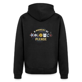 Un moment de science s’il vous plaît - Veste à capuche bio Premium Unisexe - noir - Dos - Nico (187cm)
