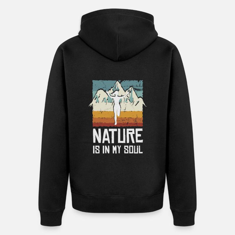 Marathon, Trail Running, Coureur - Veste à capuche bio Premium Unisexe - noir