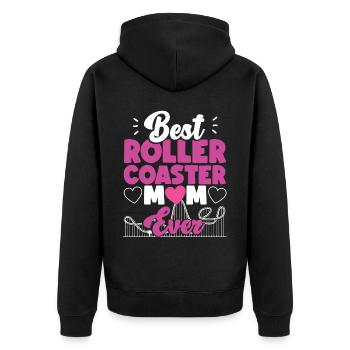 Montagnes russes Maman Mère Meilleur - Veste à capuche bio Premium Unisexe - noir - Dos - Nico (187cm)