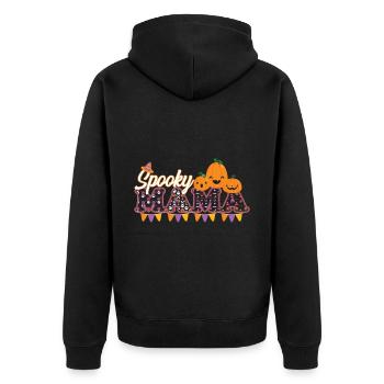Spooky mama halloween citrouille sorcières fantômes - Veste à capuche bio Premium Unisexe - noir - Dos - Nico (187cm)