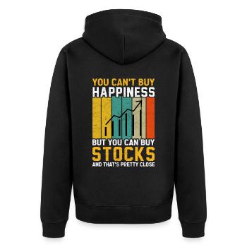 Trader Day Trading Forex Finance Actions boursières - Veste à capuche bio Premium Unisexe - noir - Dos - Nico (187cm)