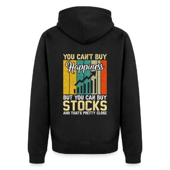 Trader Day Trading Forex Finance Actions boursières - Veste à capuche bio Premium Unisexe - noir - Dos - Nico (187cm)
