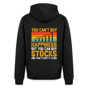 Trader Day Trading Forex Finance Actions boursières - Veste à capuche bio Premium Unisexe - noir - Dos - Nico (187cm)