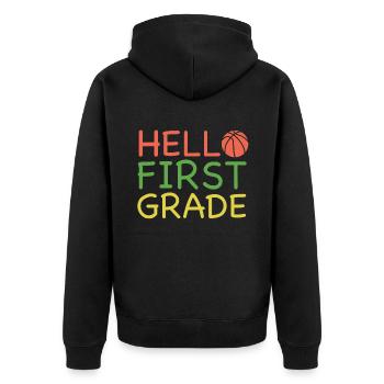 Dictons de basket-ball amusants pour les joueurs de basket-ball - Veste à capuche bio Premium Unisexe - noir - Dos - Nico (187cm)