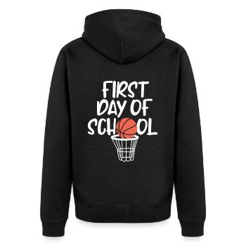 Dictons de basket-ball amusants pour les joueurs de basket-ball - Veste à capuche bio Premium Unisexe - noir - Dos - Nico (187cm)
