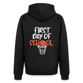 Dictons de basket-ball amusants pour les joueurs de basket-ball - Veste à capuche bio Premium Unisexe - noir - Dos - Nico (187cm)