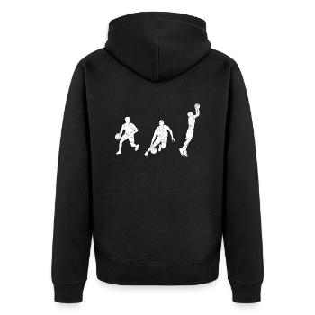 Dictons de basket-ball amusants pour les joueurs de basket-ball - Veste à capuche bio Premium Unisexe - noir - Dos - Nico (187cm)