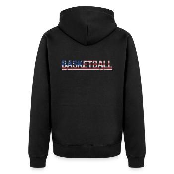 Dictons de basket-ball amusants pour les joueurs de basket-ball - Veste à capuche bio Premium Unisexe - noir - Dos - Nico (187cm)
