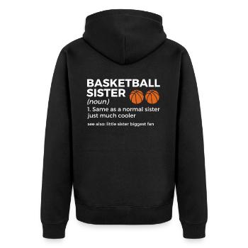 Dictons de basket-ball amusants pour les joueurs de basket-ball - Veste à capuche bio Premium Unisexe - noir - Dos - Nico (187cm)