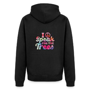 Hippie Peace Flower Power Amour Paix Cadeau - Veste à capuche bio Premium Unisexe - noir - Dos - Nico (187cm)