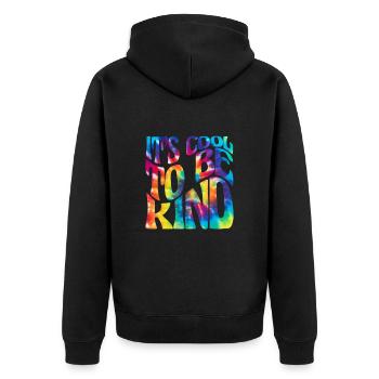 Hippie Peace Flower Power Amour Paix Cadeau - Veste à capuche bio Premium Unisexe - noir - Dos - Nico (187cm)