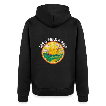 Hippie - Veste à capuche bio Premium Unisexe - noir - Dos - Nico (187cm)