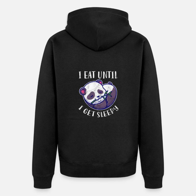 Panda - Veste à capuche bio Premium Unisexe - noir