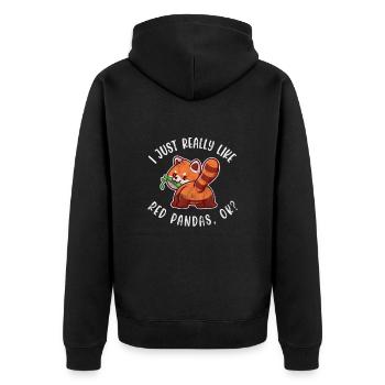 Panda - Veste à capuche bio Premium Unisexe - noir - Dos - Nico (187cm)
