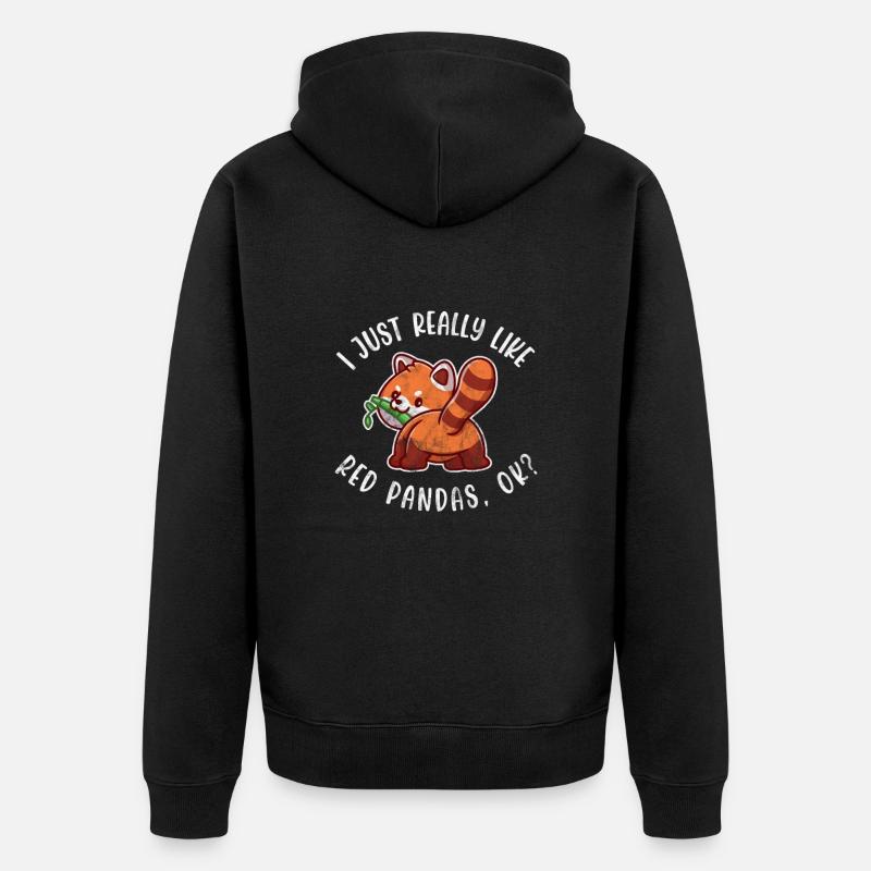 Panda - Veste à capuche bio Premium Unisexe - noir