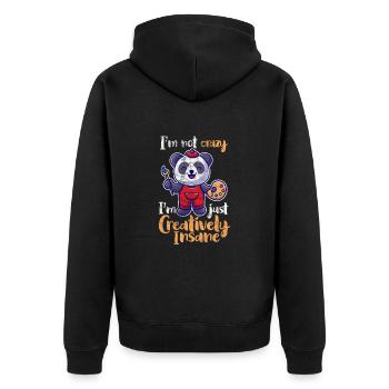 Panda - Veste à capuche bio Premium Unisexe - noir - Dos - Nico (187cm)