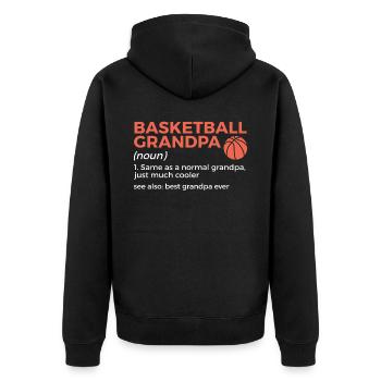 Dictons de basket-ball amusants pour les joueurs de basket-ball - Veste à capuche bio Premium Unisexe - noir - Dos - Nico (187cm)