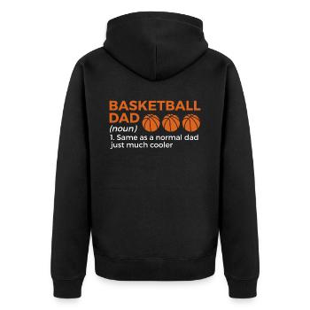 Dictons de basket-ball amusants pour les joueurs de basket-ball - Veste à capuche bio Premium Unisexe - noir - Dos - Nico (187cm)