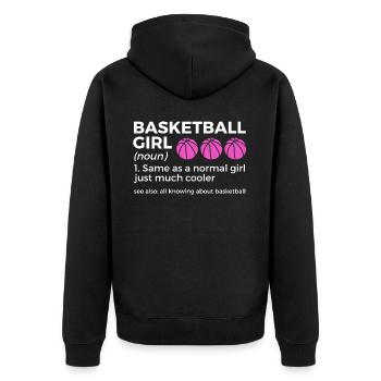 Dictons de basket-ball amusants pour les joueurs de basket-ball - Veste à capuche bio Premium Unisexe - noir - Dos - Nico (187cm)