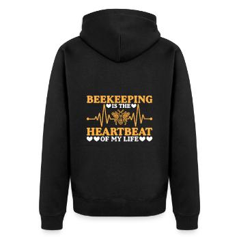 Bees honey bee beekeeper beekeeper gift - Unisex Premium Organic Zip Hoodie - black - Back - Nico (187cm)